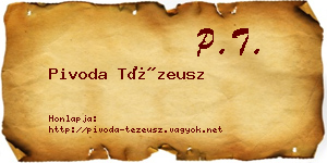 Pivoda Tézeusz névjegykártya